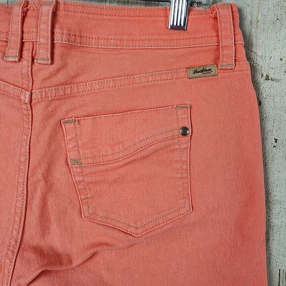Levi's Strauss Signature Denim Shorts Salmon Pink Size 8 - Picture 6 of 6